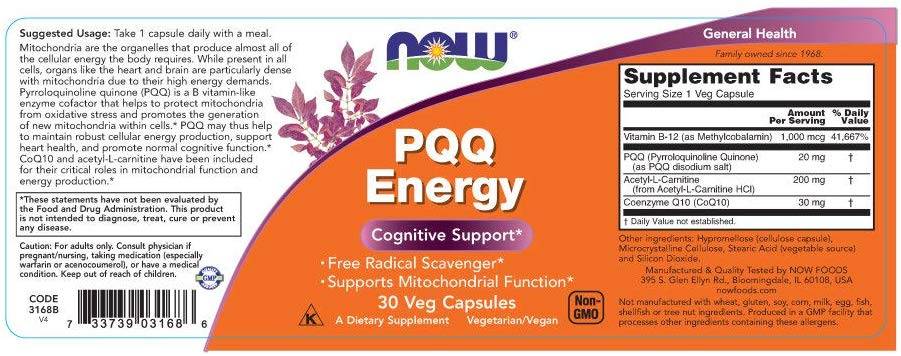 PQQ Energy 20 mg - 30 kapsula