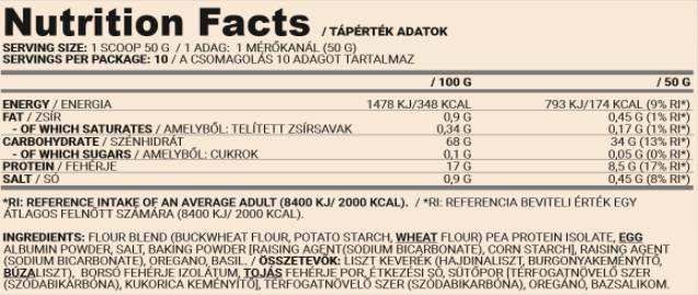 Pan Pizza | Proteinska mješavina za pizzu s origanom & Bosiljak - 500 grama