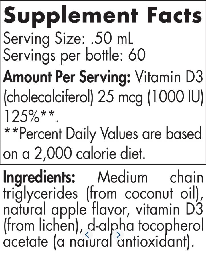 Biljni vitamin D3 tekućina - 30 ml