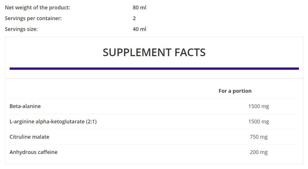 Pre-Workout Shot - 20 x 80 ml