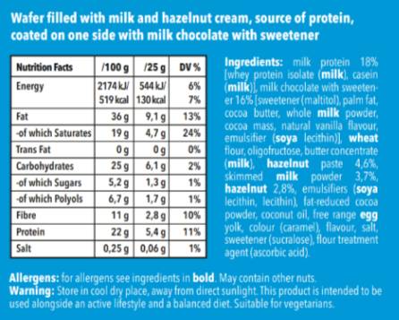 Protein Brix sa lješnjacima - 24 x 25 grama