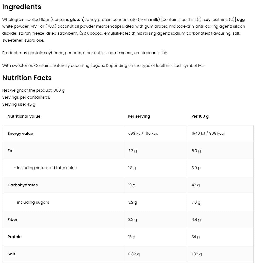 Proteinski kolač | Visokoproteinski desert 360 grama