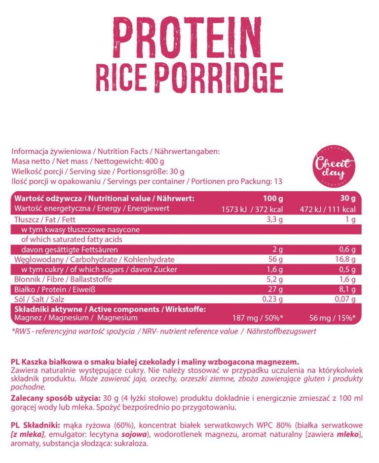 Proteinska rižina kaša - 400 grama