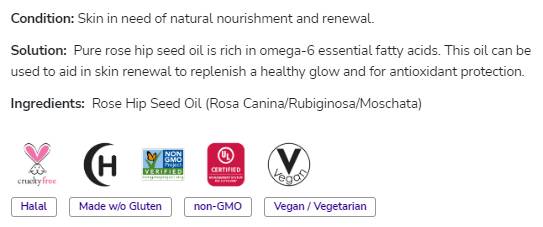 Ulje sjemenki ruže kuka | 100% čisto - 118 ml