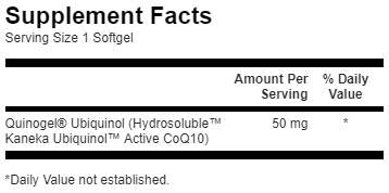 Quinogel (Hidrosolubilni Ubiquinol CoQ10) 50 mg 30 gel kapsula