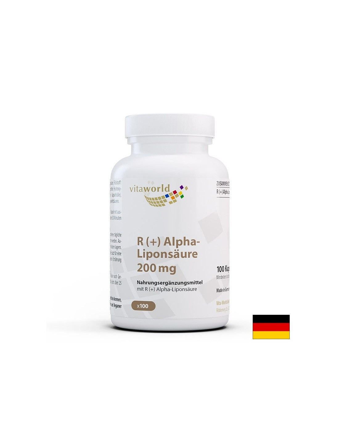 Metabolizam i šećer u krvi - R(+) Alfa lipoična kiselina (R + Alpha-Liponsaure), 200 mg x 100 kapsula