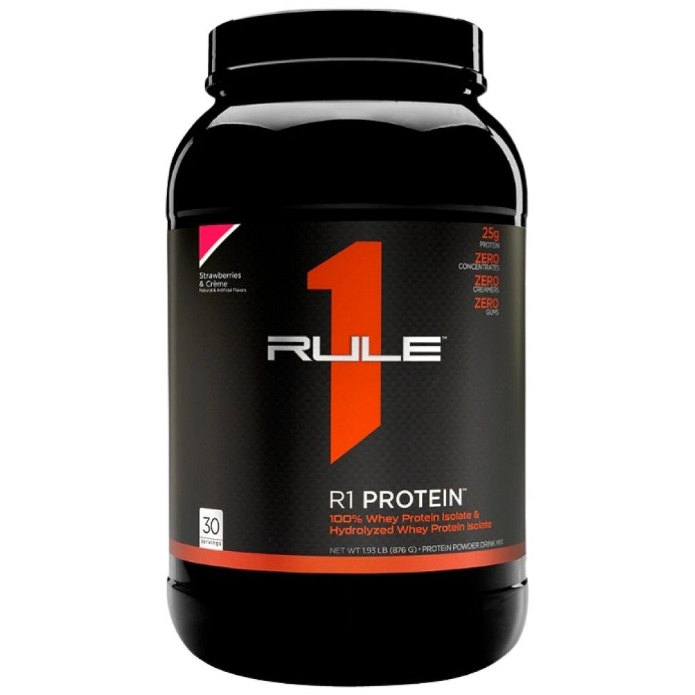 R1 Protein | 100% izolat sirutke & Hidrolizat sirutke - 855-930 grama