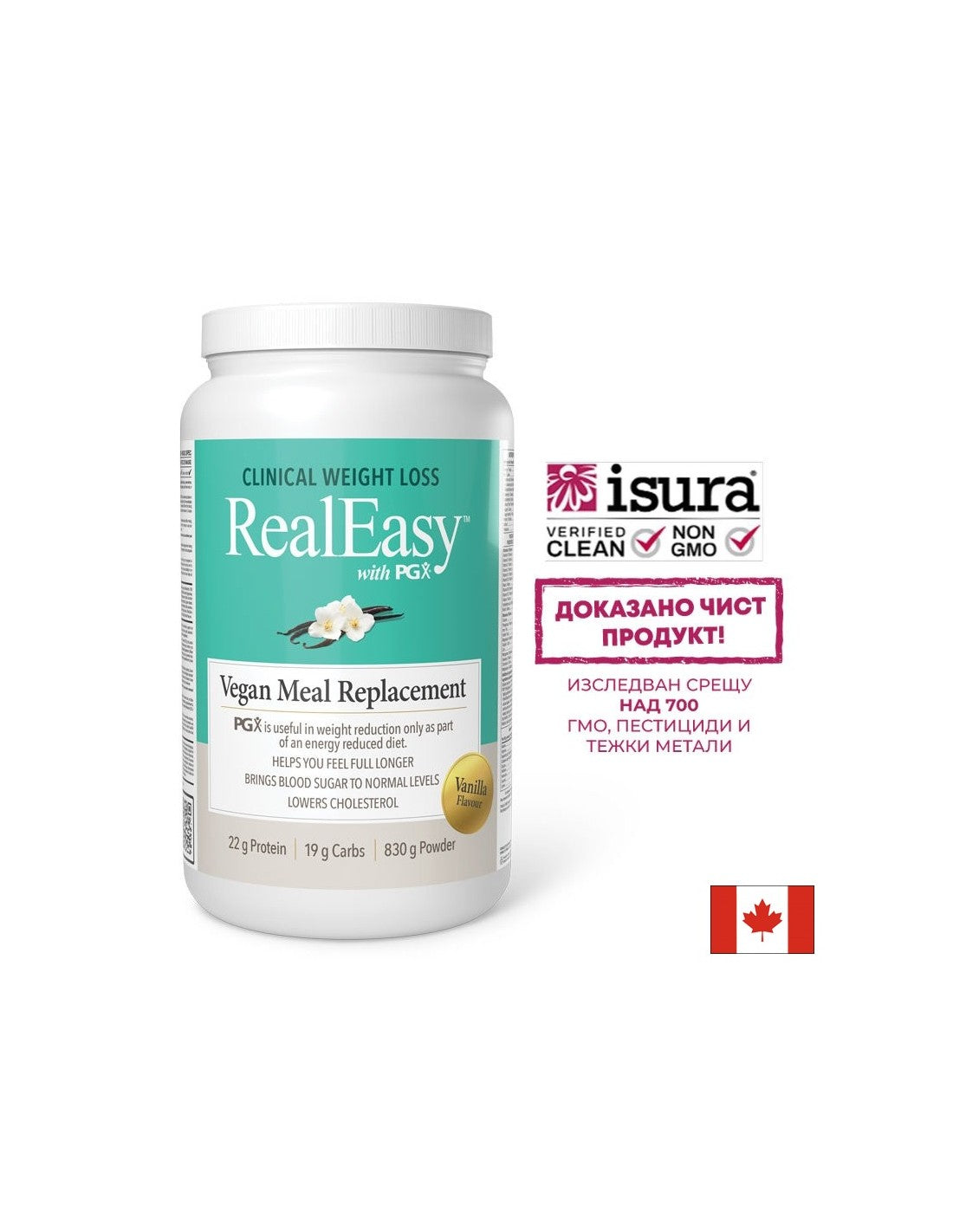 Real Easy™ s PGX® - za zdravo mršavljenje, 830 g praha s okusom vanilije