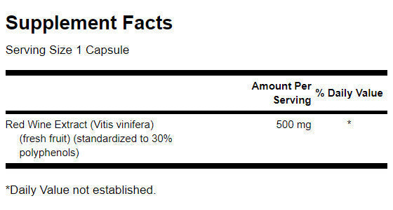 Ekstrakt crnog vina 500 mg - 90 kapsula