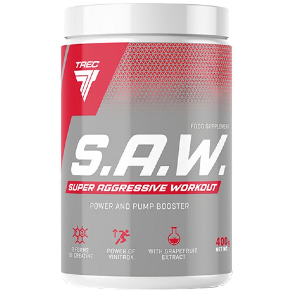 SAW prah | Super Aggressive Pre-Workout - 400 grama