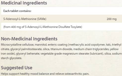 SAM-e 200 mg - 30 tableta