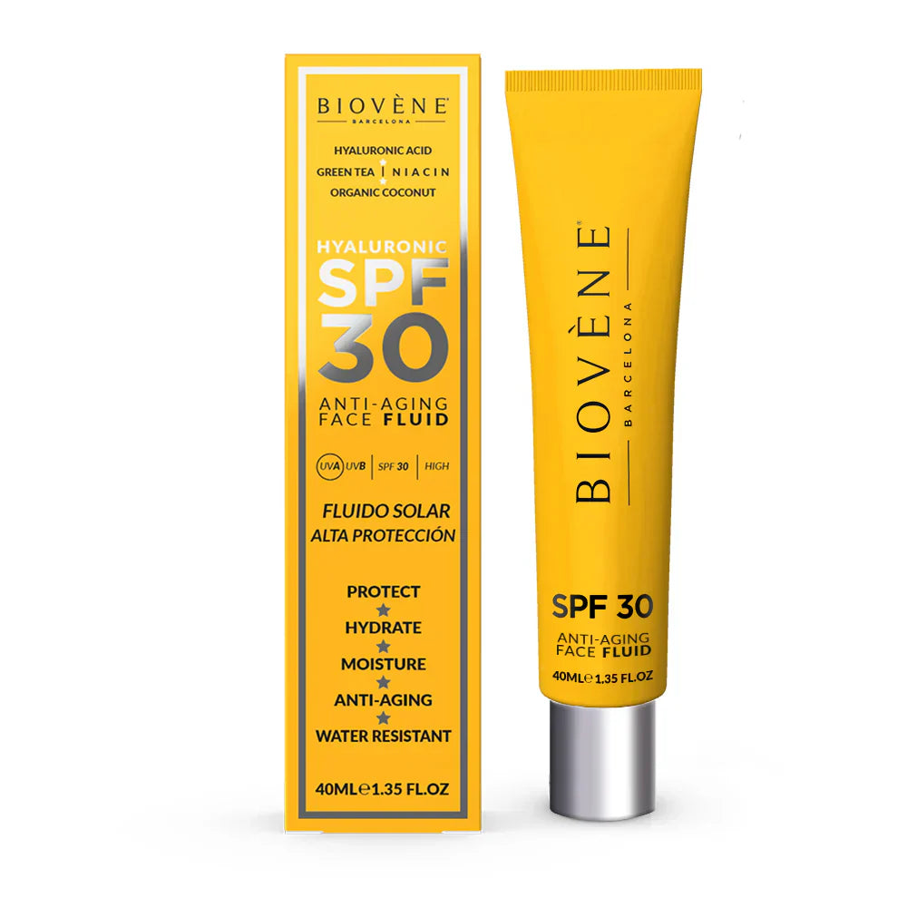 Hidratantna krema za sunčanje lica SPF 30 s hijaluronskom kiselinom protiv starenja - 40 ml