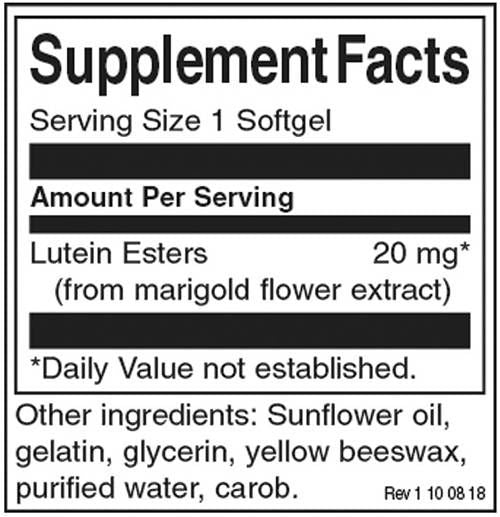 Lutein 20 mg - 60 Softgels