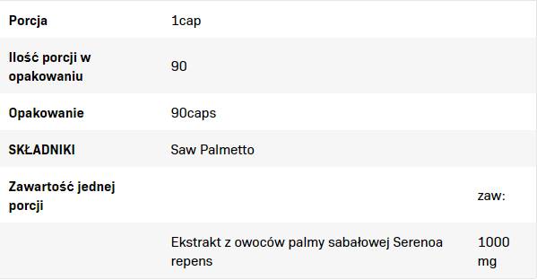 Saw Palmetto 1000 mg - 90 kapsula