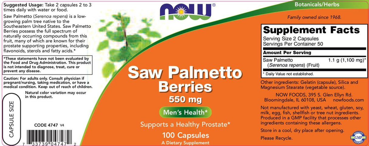 Saw Palmetto bobice 550 mg - 250 kapsula