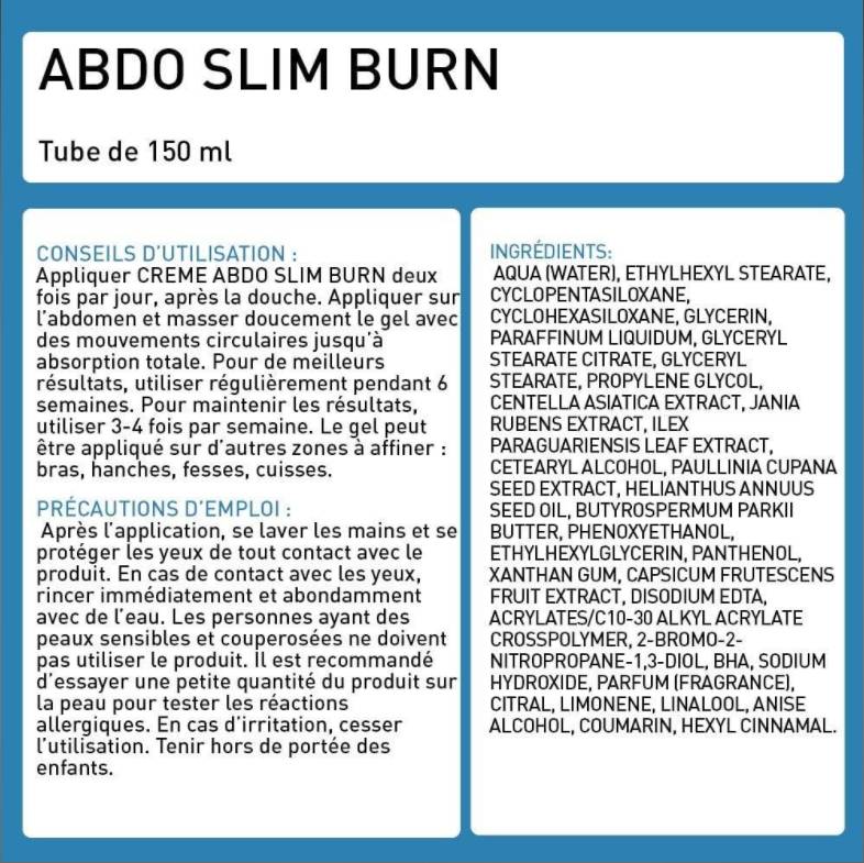 Oblikovanje Abdo Slim Burn | Six-Pack krema za trbušnjake - 150 ml