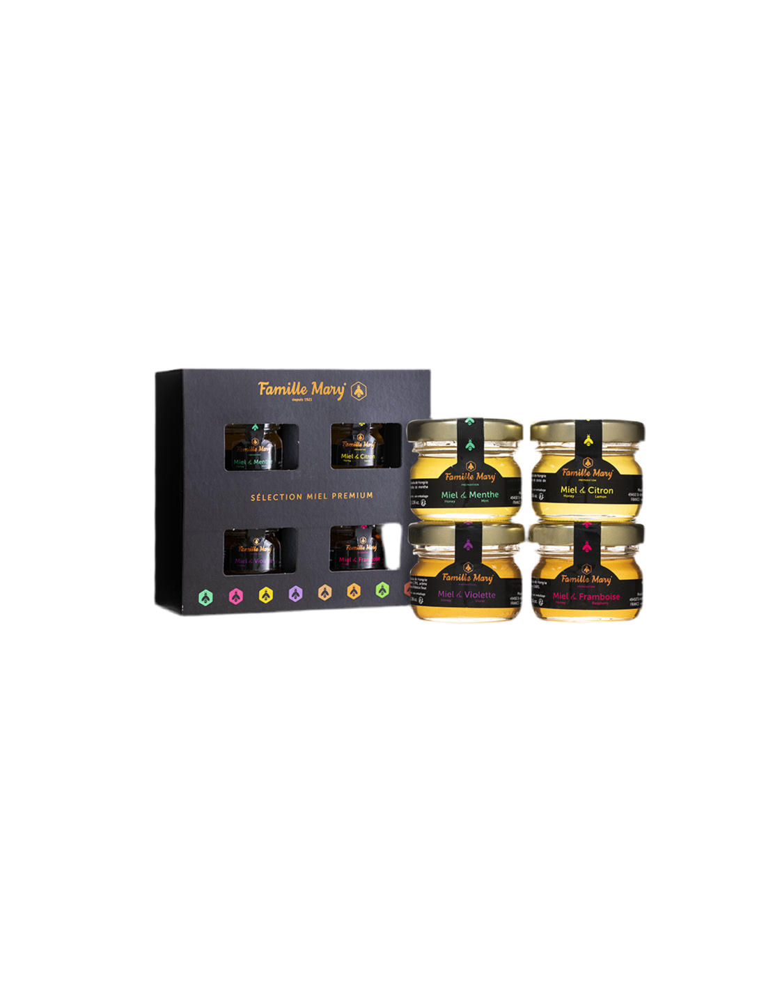 Selekcija vrhunskih bagremovih medova s eteričnim uljima - Selection Miel Premium, 4 kom. x 30 g