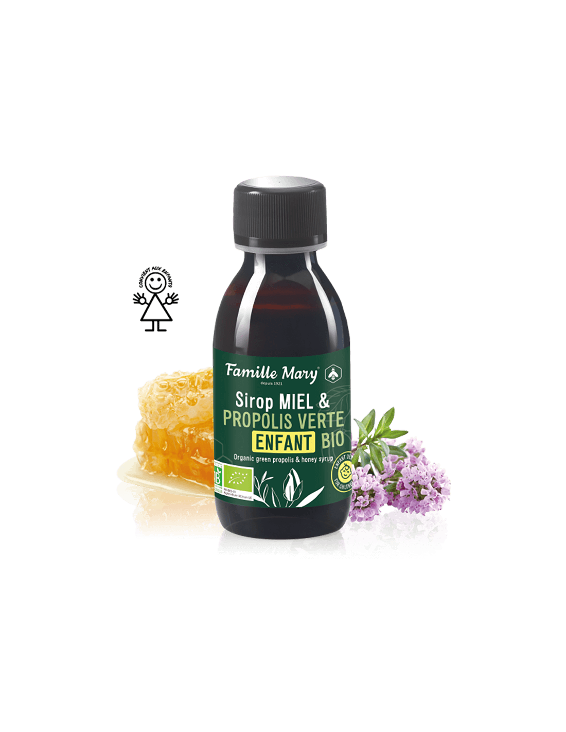 Sirop Miel & Propolis Verte Enfant Bio/Sirup za djecu s medom i zelenim propolisom (organski), 125 ml Famille Mary