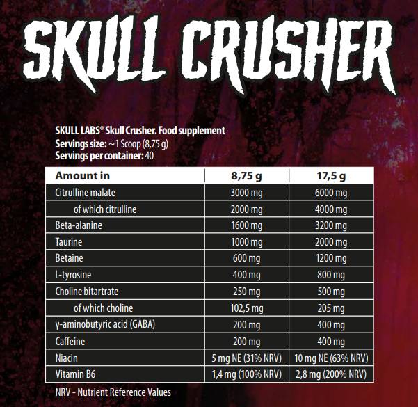Skull Crusher prije vježbanja - 350 grama