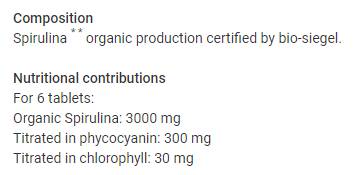 Spirulina | Vegan Bio 500 mg - 100 tableta