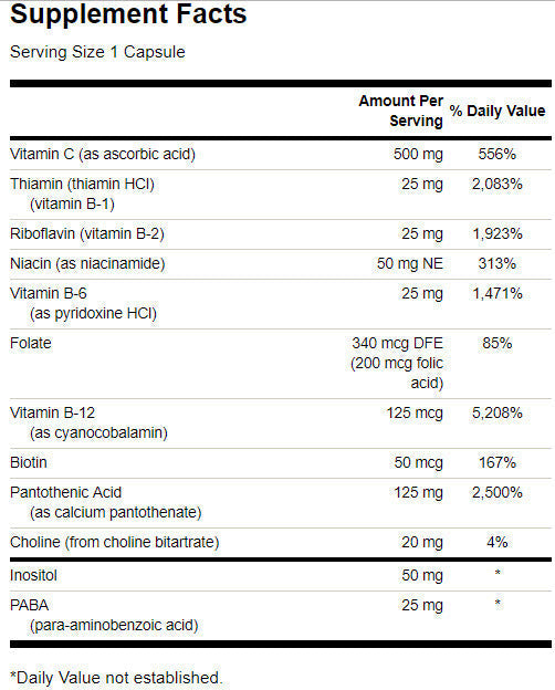 Super Stress Vitamin B-kompleks s vitaminom C - 100 kapsula