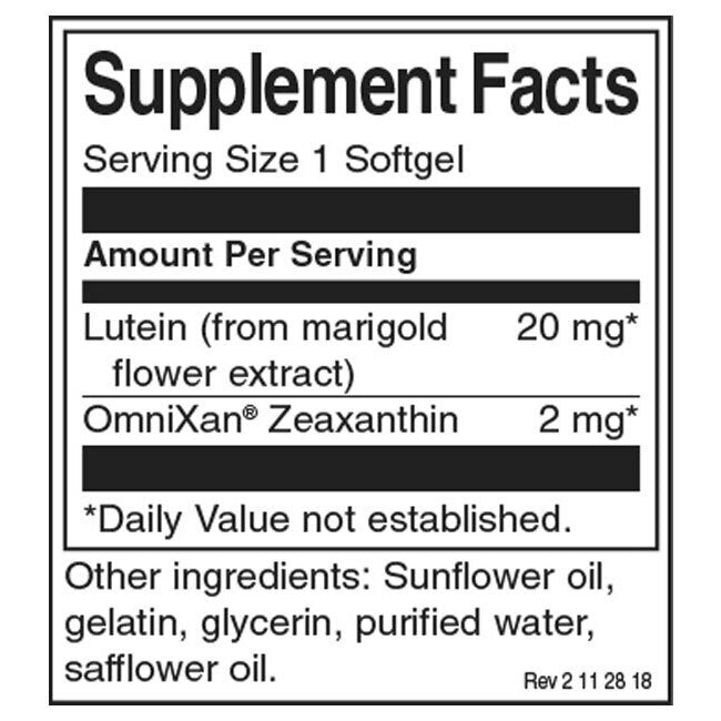 Sinergijski lutein za zdravlje očiju & Zeaksantin 22 mg - 60 gel kapsula