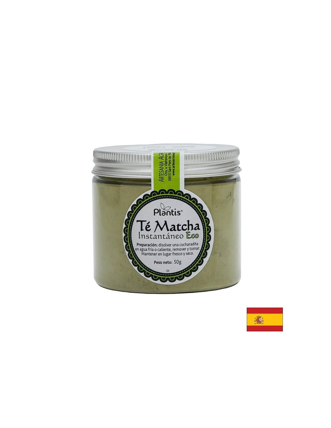 Instant organski matcha čaj u prahu - metabolizam i energija - Té Matcha Instantáneo Eco Plantis®, 50 g praha