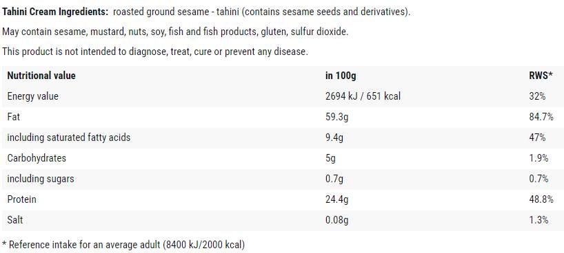 Tahini krema - 500 grama