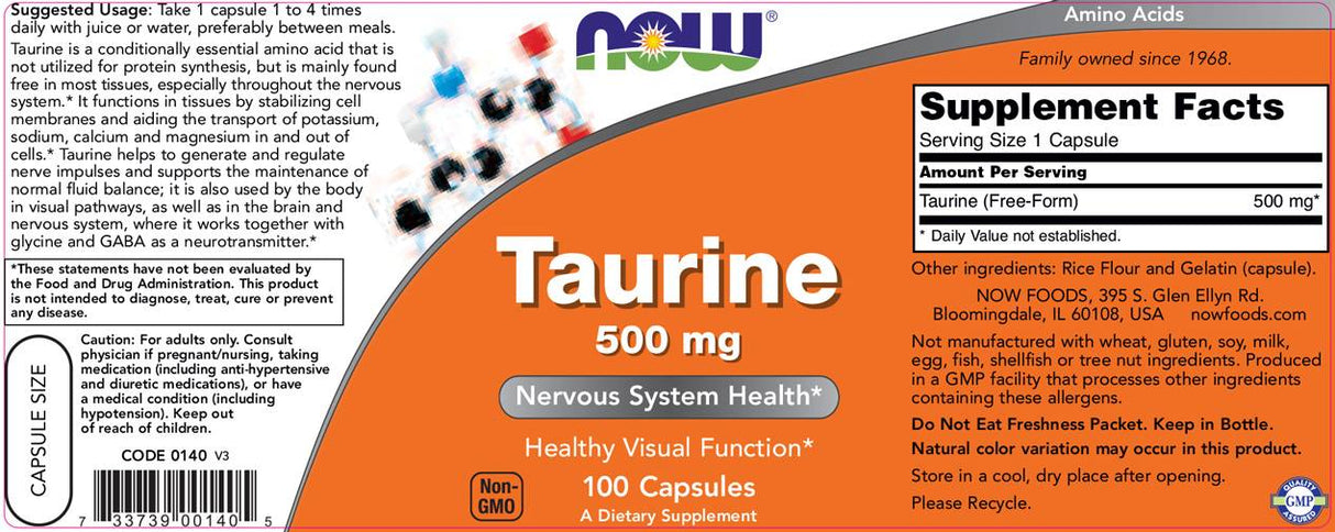 Taurin 500 mg - 100 kapsula