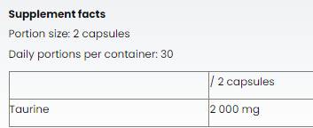 Taurine Caps 1000 mg - 60 kapsula