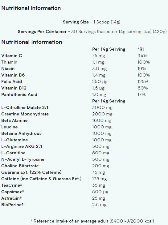 Pre-Workout - 420 grama