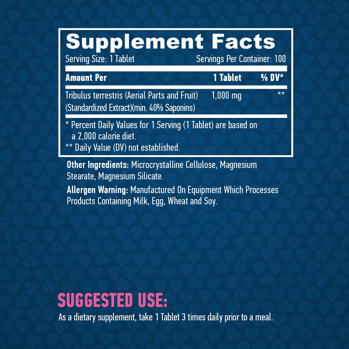 Tribulus Terrestris 1000 mg./100 kartica.