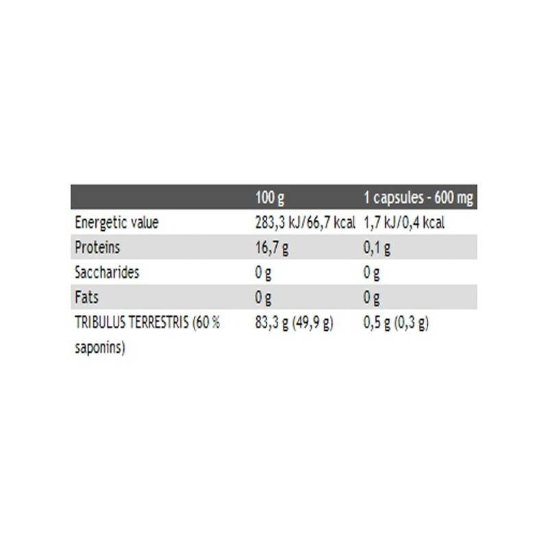 Tribulus Terrestris Turbo 500 mg | 60% Saponini - 120 kapsula
