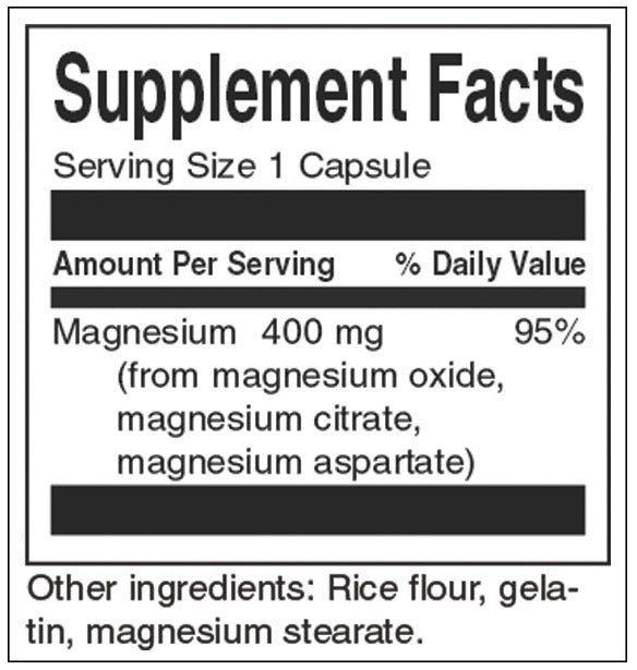 Triple Magnesium Complex 400 mg - 30 kapsula