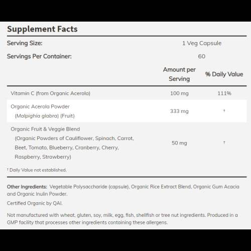 Tru-C | 100 mg vitamina C iz acerole - 60 kapsula