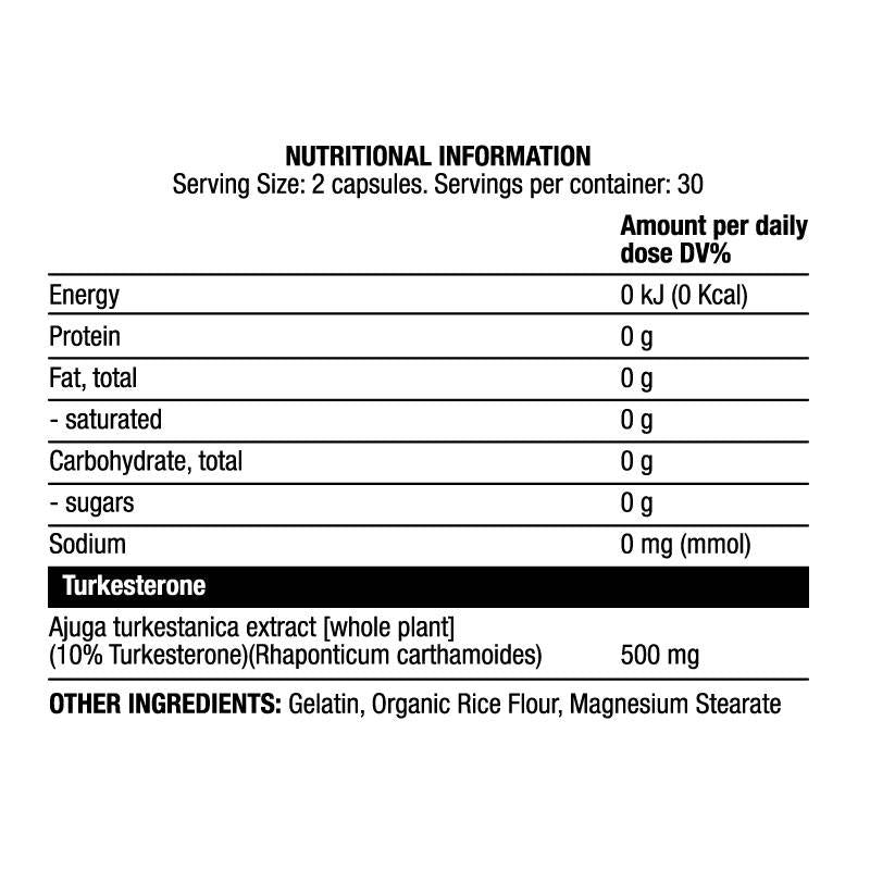 Turčin 500 mg | Ekstrakt turkesterona 10% - 60 kapsula