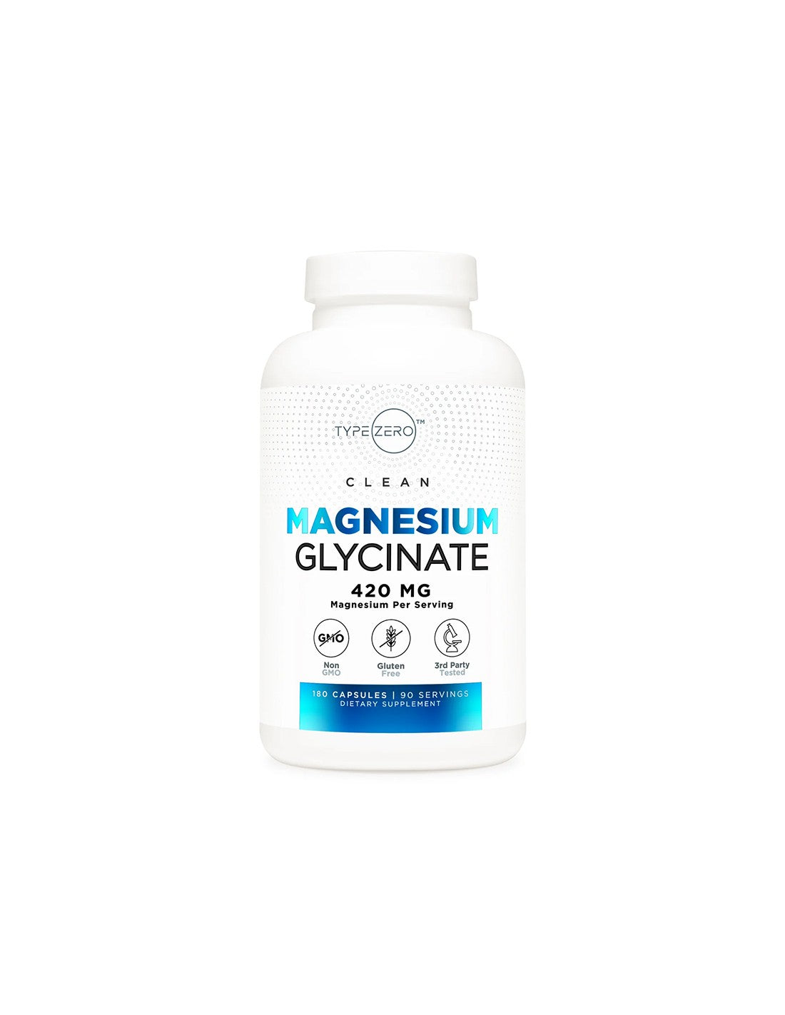 Živčani i kardiovaskularni sustav - Magnezij (glicinat) Type Zero™, 180 kapsula