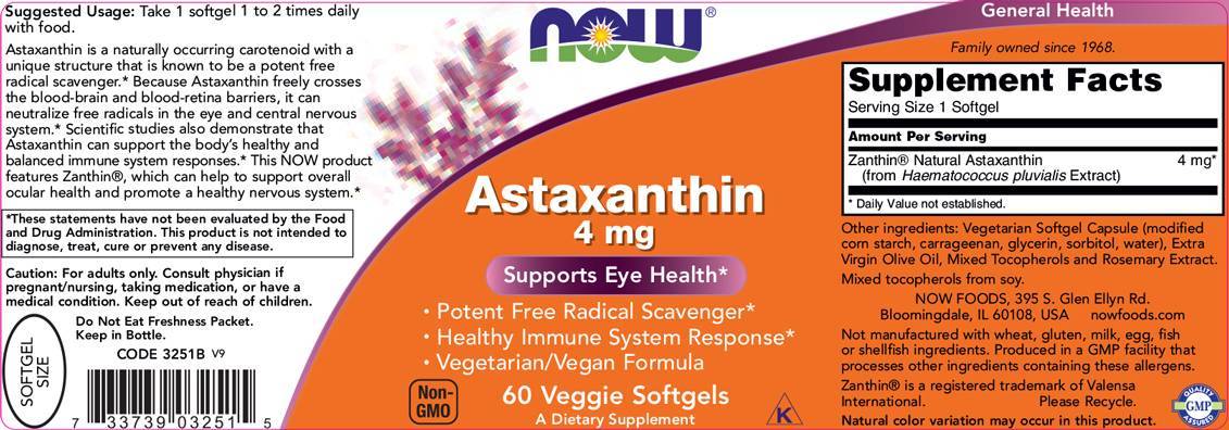 Astaksantin 4 mg - 90 gel kapsula