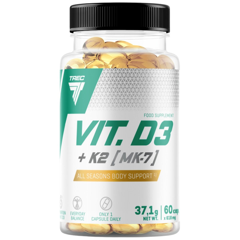 Vit. D3 + K2 (MK-7) | Vitamin D i Vitamin K2 Formula 60 kapsula