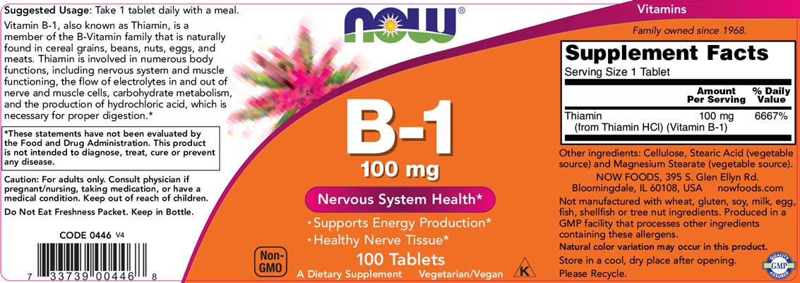 Vitamin B-1/tiamin 100 mg - 100 tableta