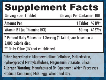 Vitamin B-1 /tiamin/ 50mg./100 kartica.