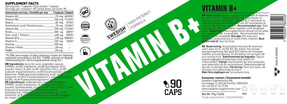 Kompleks vitamina B+ - 90 kapsula
