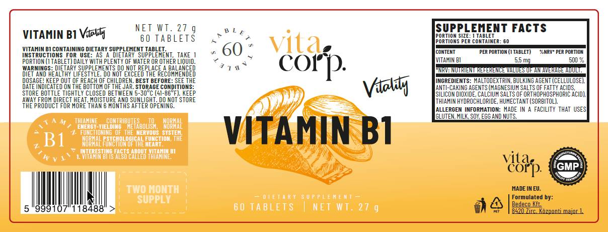 Vitamin B1 5,5 mg - 60 tableta