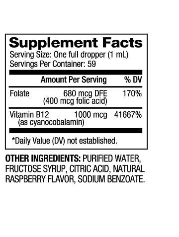 Vitamin B12 i folna kiselina u kapima 1000 mcg/60 ml