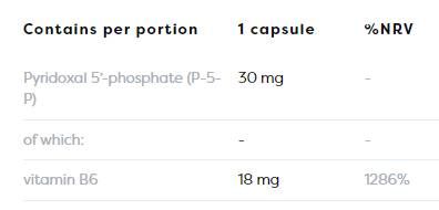 Vitamin B6 | P-5-P 30 mg - 120 kapsula