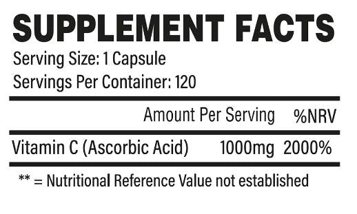 Vitamin C 1000 mg - 120 kapsula