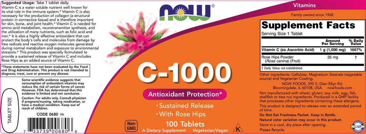 Vitamin C-1000 s plodovima šipka/produljeno otpuštanje - 100 tableta