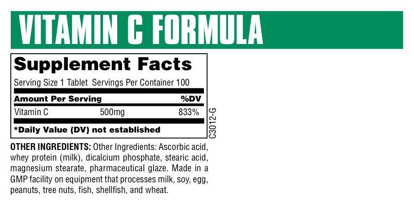 Formula vitamina C 500 mg 100 tableta
