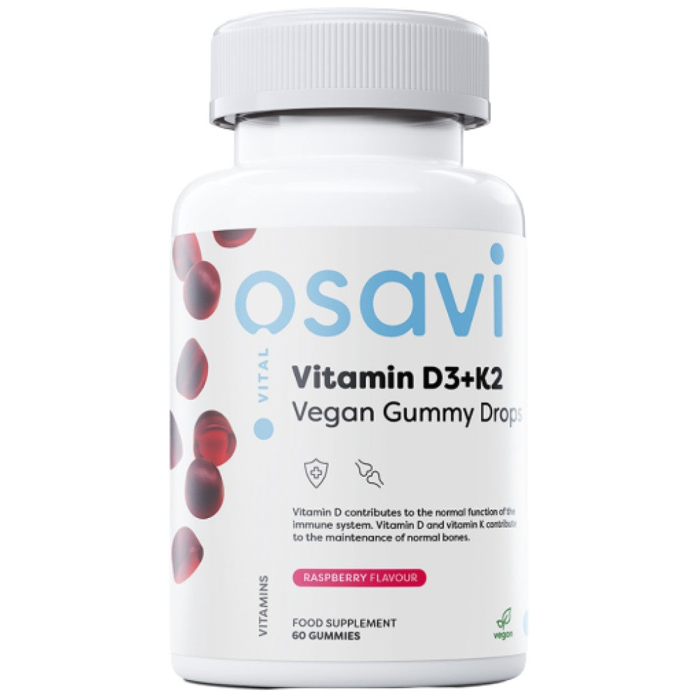 Vitamin D3 400 IU + K2 75 mcg | Veganske gumene kapi - 60 bombona