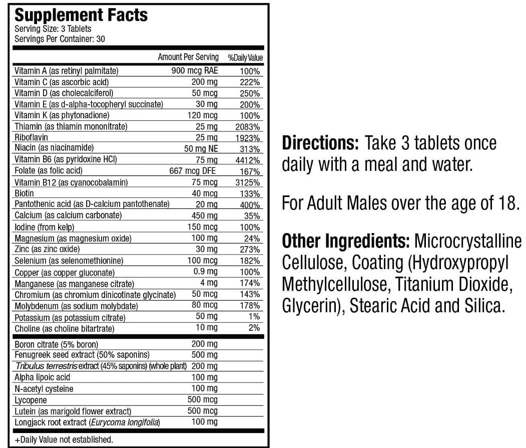 Vitamin T | Multivitamin za muškarce - 90 tableta